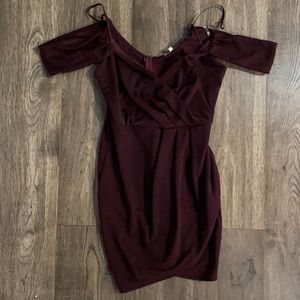 Charlotte Russe || Off Shoulder Wine dress